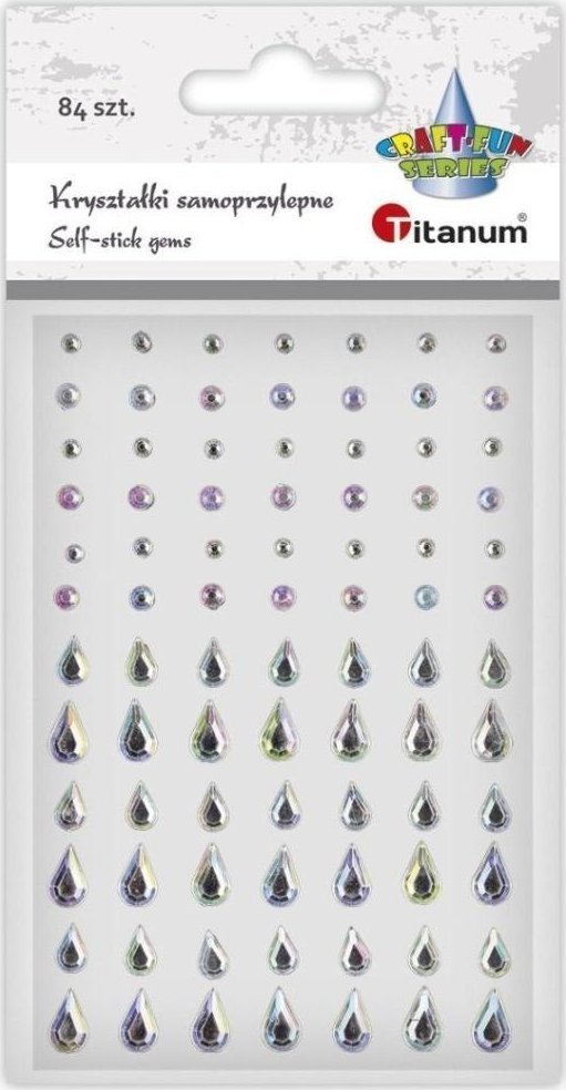 DP Craft Kryształki samoprzylepne Krople 84szt