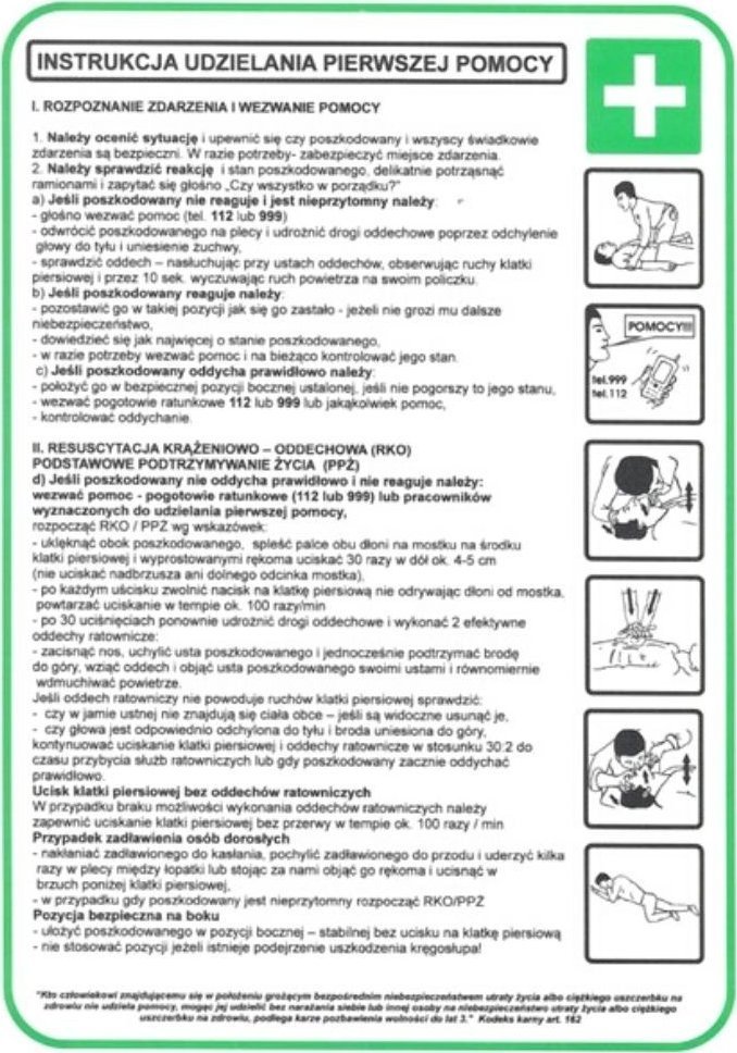 StudioCen Instrukcja Udzielania I Pomocy w wypadkach