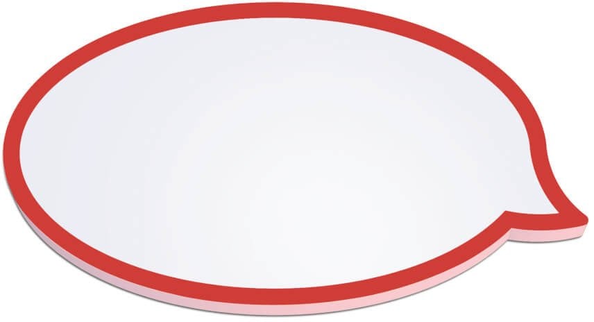 MAUL Moderationskarten Sprechblase, 11 x 19 cm, 50 St./Pack