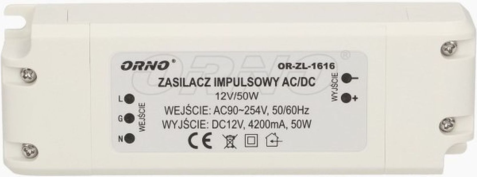 Orno Zasilacz LED 12V DC 50W 4,2A IP20 (OR-ZL-1616)