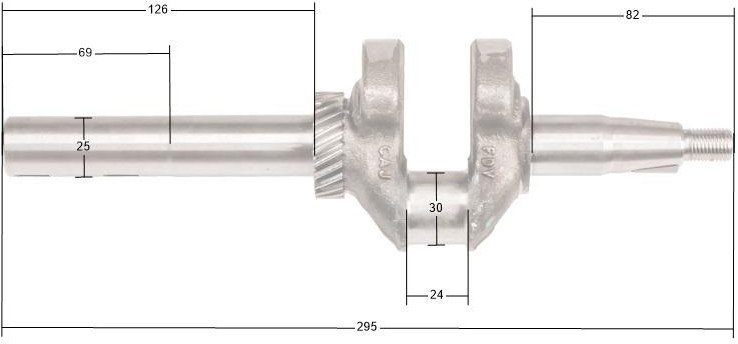 Wał Korbowy Loncin Lc1P70Fcd-P Lc1P70Fc-P Część Oryginalna 130290316-0001