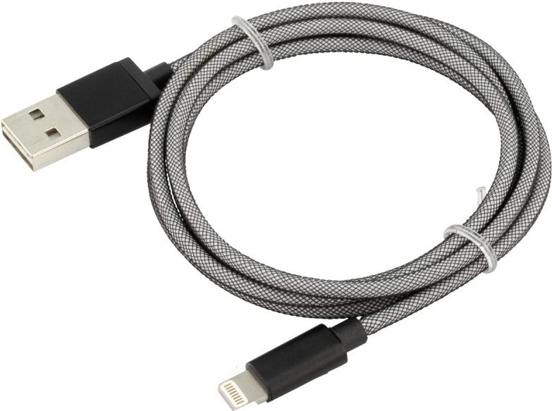 Kabel USB Ansmann USB-A - Lightning 1 m Szary (1700-0045)
