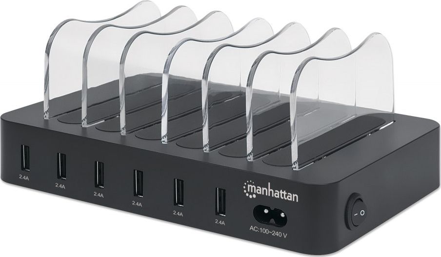 Ładowarka Manhattan 6x USB-A 2.4 A (102254)
