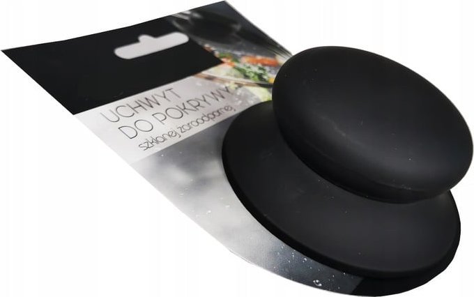 Galicja GAŁKA UCHWYT DO POKRYWKI SILIKONOWY ANTYPOŚLIZGOWY CZARNY