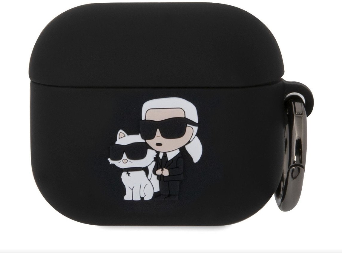 Karl Lagerfeld 3D Nft Karl And Choupette Silicone For Airpods 3 Czarne