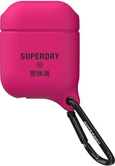 Superdry Etui ochronne Waterproof do AirPods 1/2 różowe