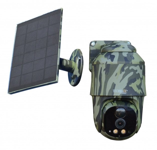 Technaxx 4G PT Dome TX-290 with solar panel, IP security camera, Outdoor, Wired, Wall, Black, Green, Dome