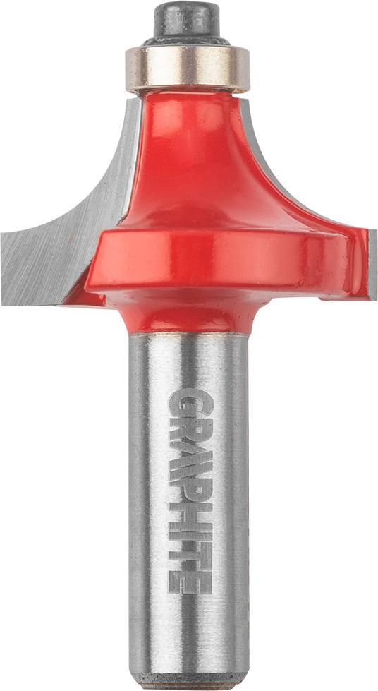 Graphite Frez widiowy (Frez kształtowy z łożyskiem, zaokrąglający, HM, 34.9 x 15.4 mm, trzpień 12 mm)