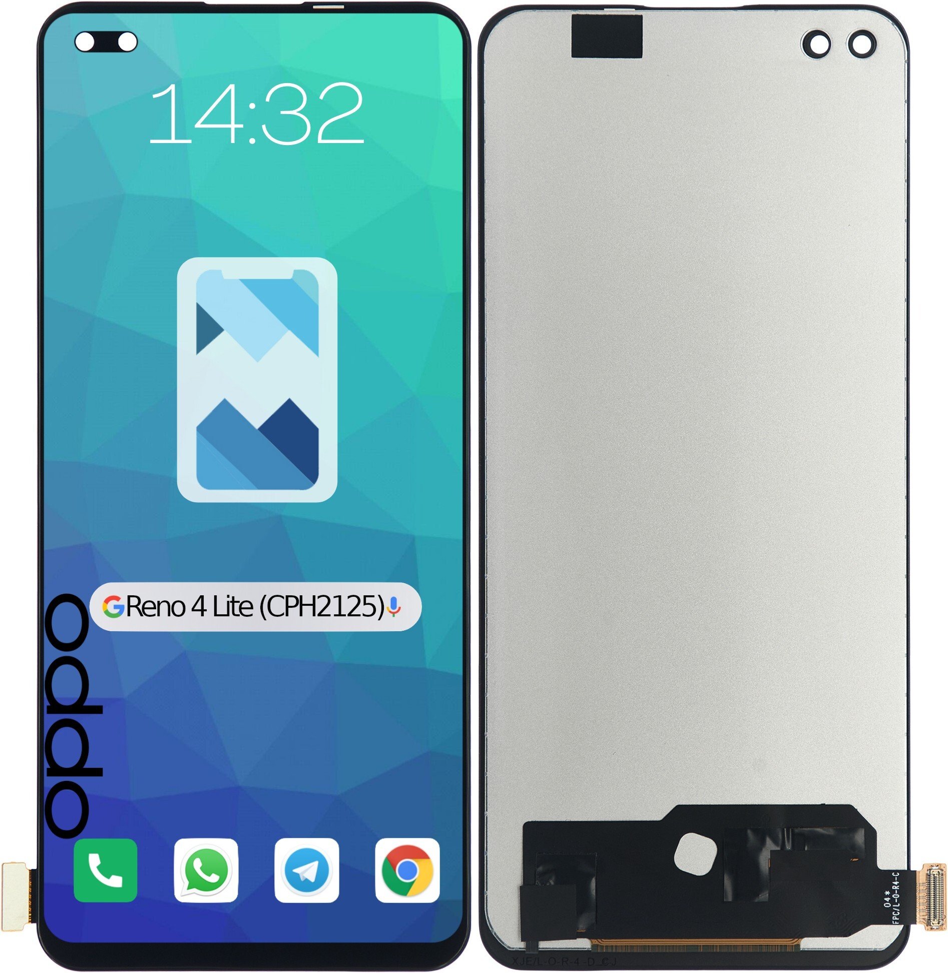 Wyświetlacz LCD Ekran Szybka Dotyk do Oppo Reno 4 Lite | CPH2125 | INCELL