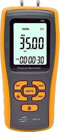 Benetech Manometr różnicowy Benetech GM520 0,35 bar