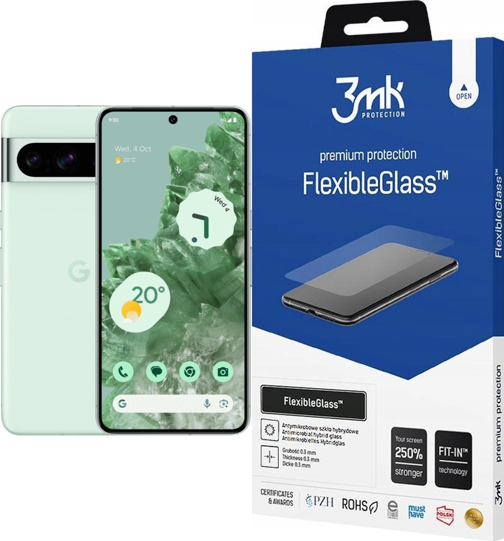 Smartfon Pixel 8 Pro 5G 12/128GB Zielony (GA04859-GB) + FlexibleGlass
