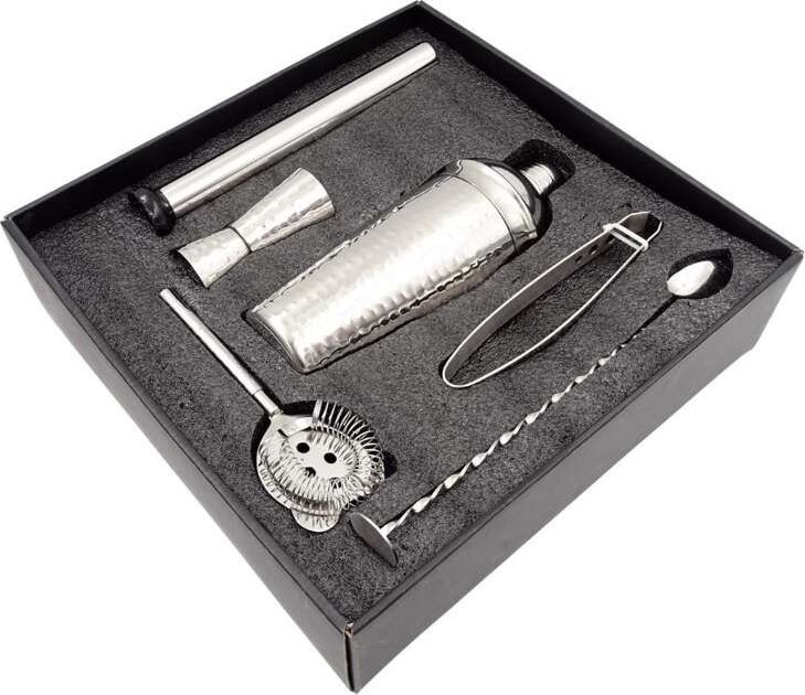 Giftdeco Zestaw barmański Steel 6 elementów BTSB7140SS