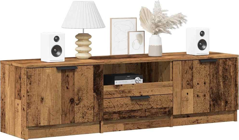 vidaXL Szafka pod telewizor, stare drewno, 140x35x40 cm