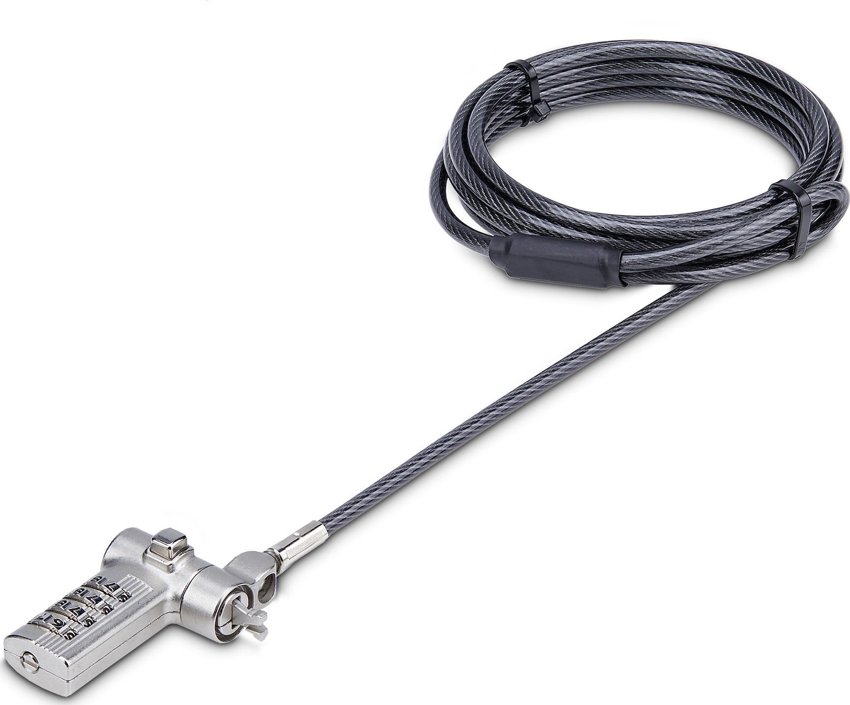 StarTech StarTech UNIVC4D-LAPTOP-LOCK zapięcie do kabli Czarny, Srebrny 2 m