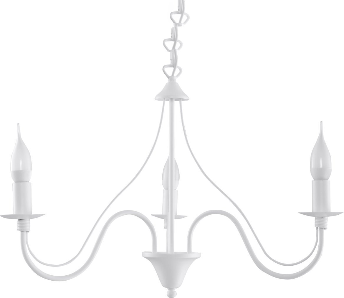 Lampa wisząca Sollux Lighting Żyrandol Minerwa 3 Biały Stal E14 40W Sollux Lighting