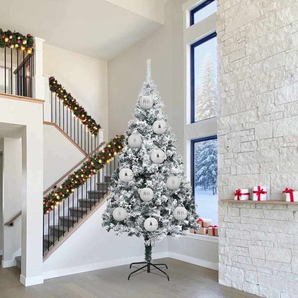 vidaXL Zestaw Bombek Choinkowych Inny 3 pcs Srebrny 25 cm