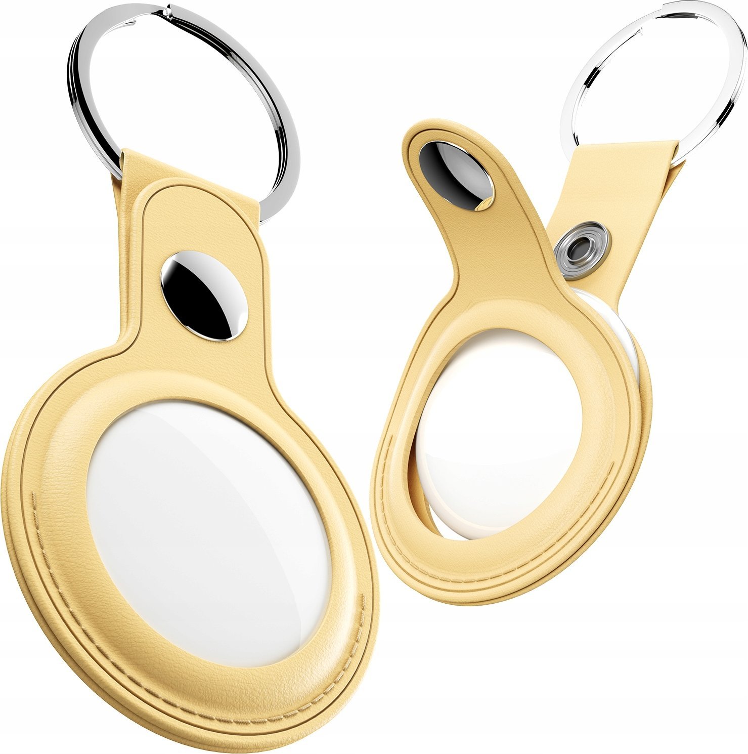 Class and Culture LLC KeyBudz AirTag Keyring - skórzane etui ochronne do AirTag (pastel yellow)