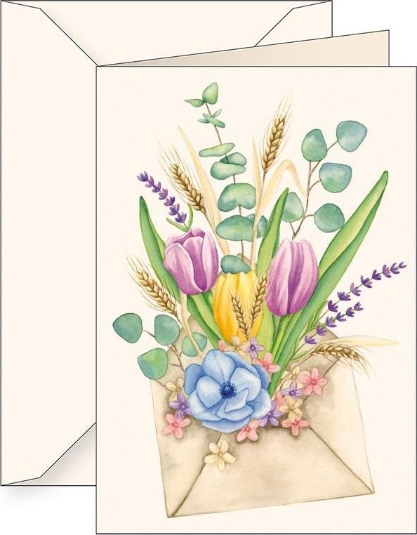 Karnet B6 + koperta 6178 Koperta z bukietem