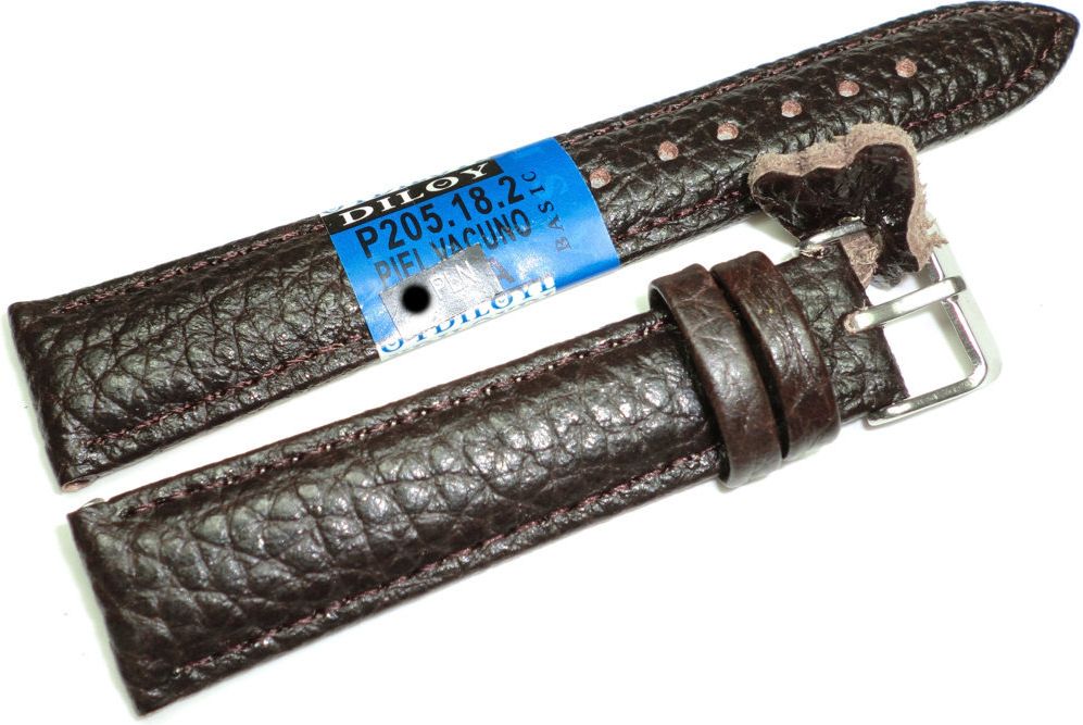 Diloy Skórzany pasek do zegarka 18 mm Diloy P205.18.2