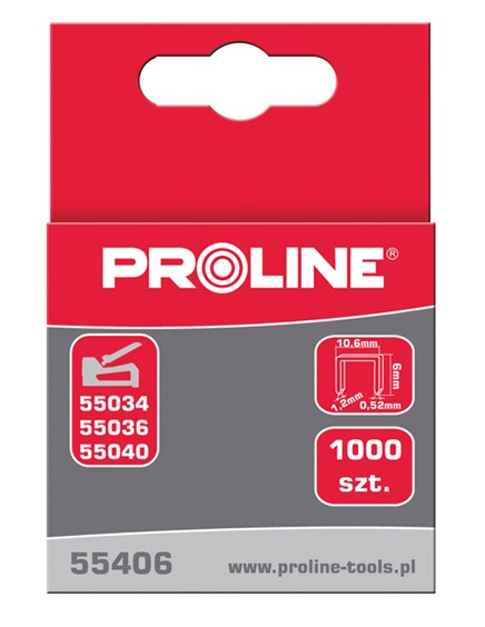 Pro-Line Zszywki hartowane typ G 12mm 1000szt. - 55412