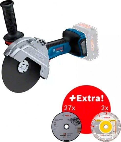 Szlifierka Bosch cordless angle grinder BITURBO GWS 18V-180 P Professional solo, 180mm (blue/black, without battery and charger, including 26 cutting