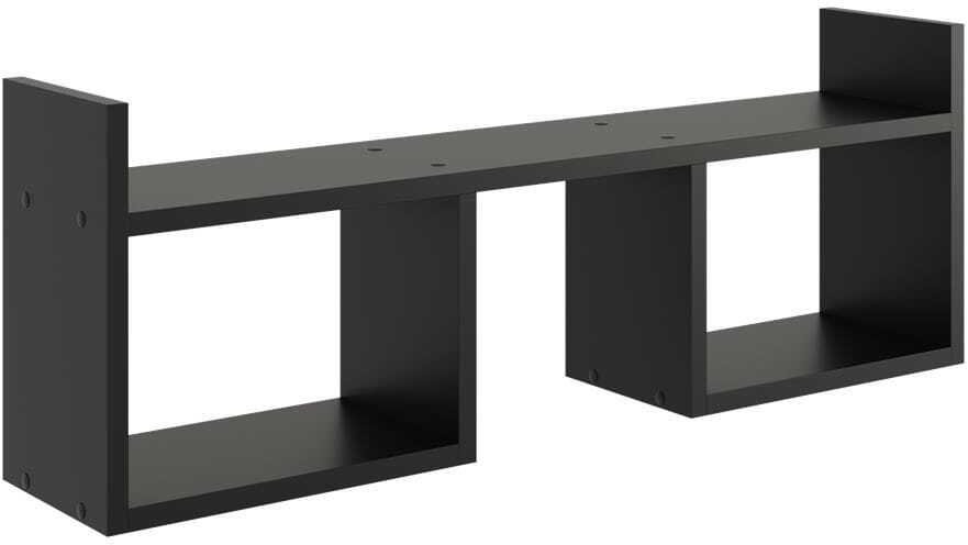 Półka wisząca, minimalistyczna, 90x18x32 cm, czarny, mat