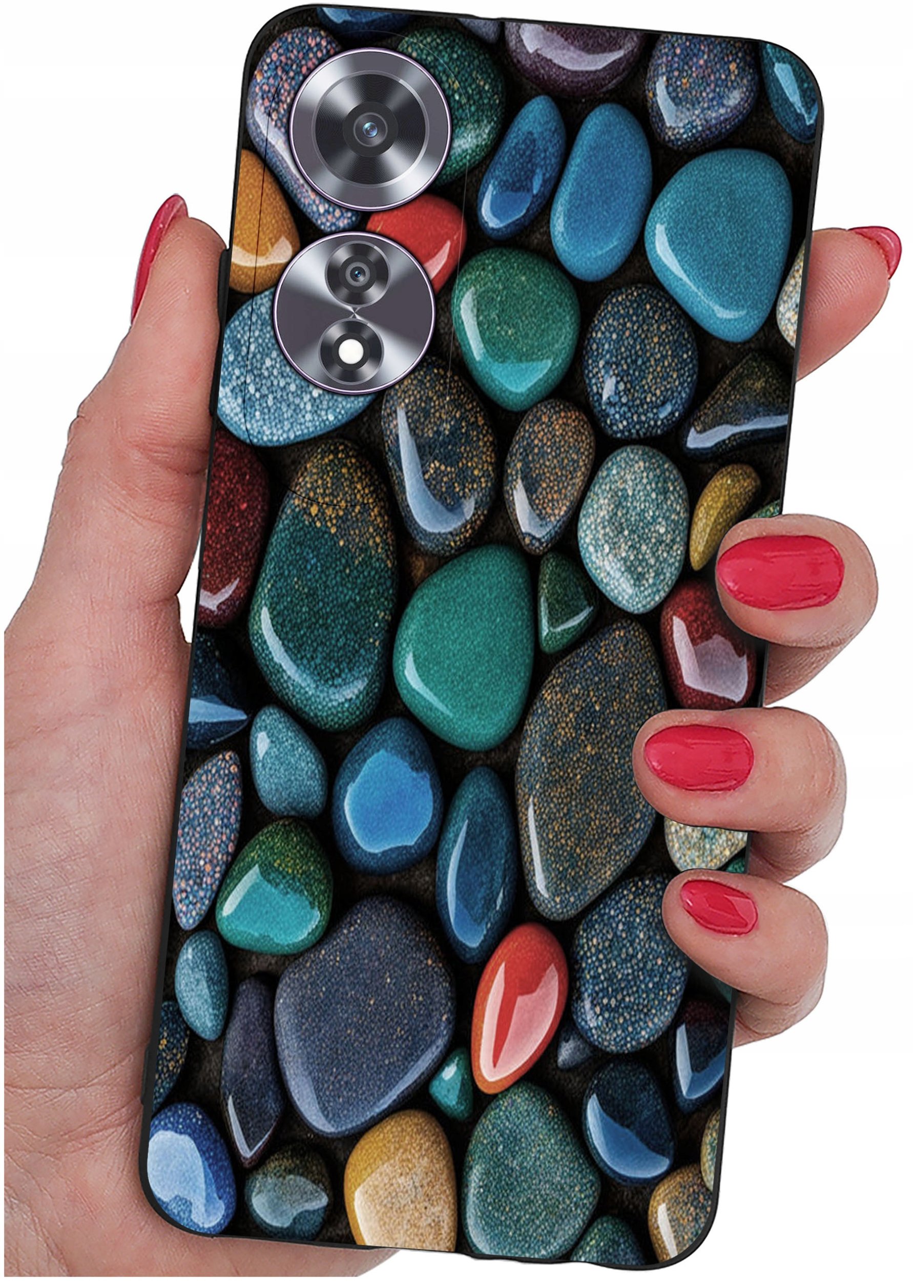 krainaGSM Etui do Oppo A60 4G wzory |SILIKONOWE MATT CASE + SZKŁO 9H