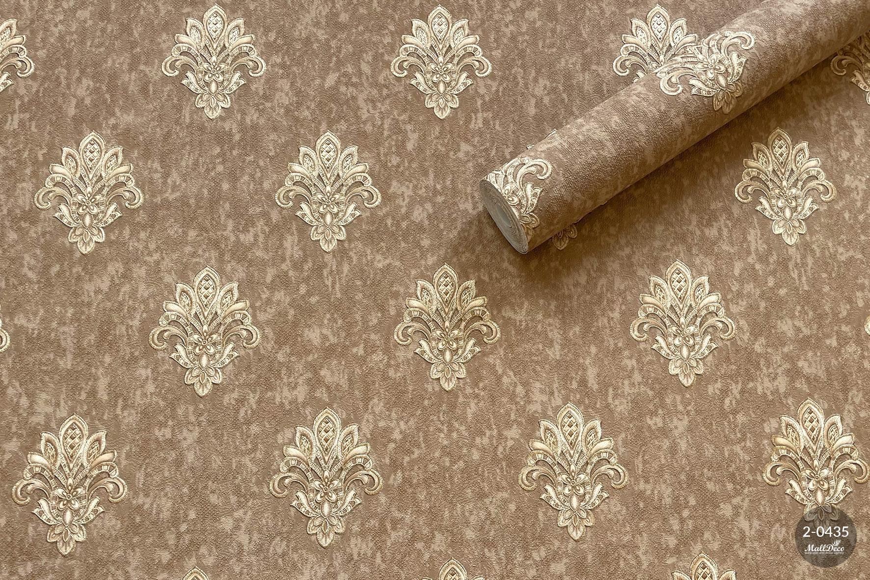 MallDeco TAPETA WINYLOWA SEWILLA CIEMNO BEŻOWA