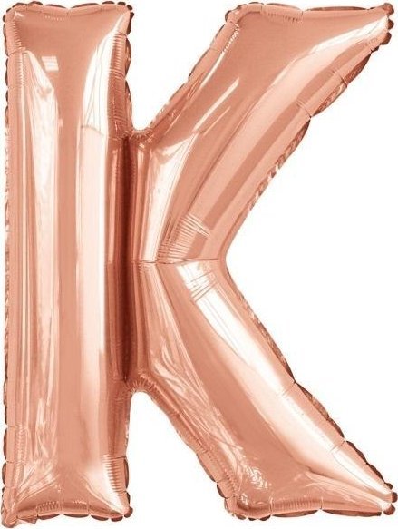 Balon foliowy litera K różowe złoto 63,5x86cm
