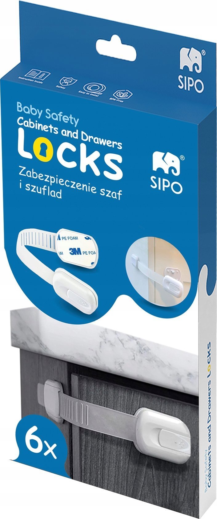 SIPO-SBS-217-ZABEZPIECZENIA SZAF SZUFLAD REGUL.6SZT