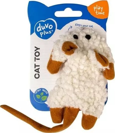 Duvo+ Duvo+ Zabawka dla Kota Myszka Kocimiętka Biała