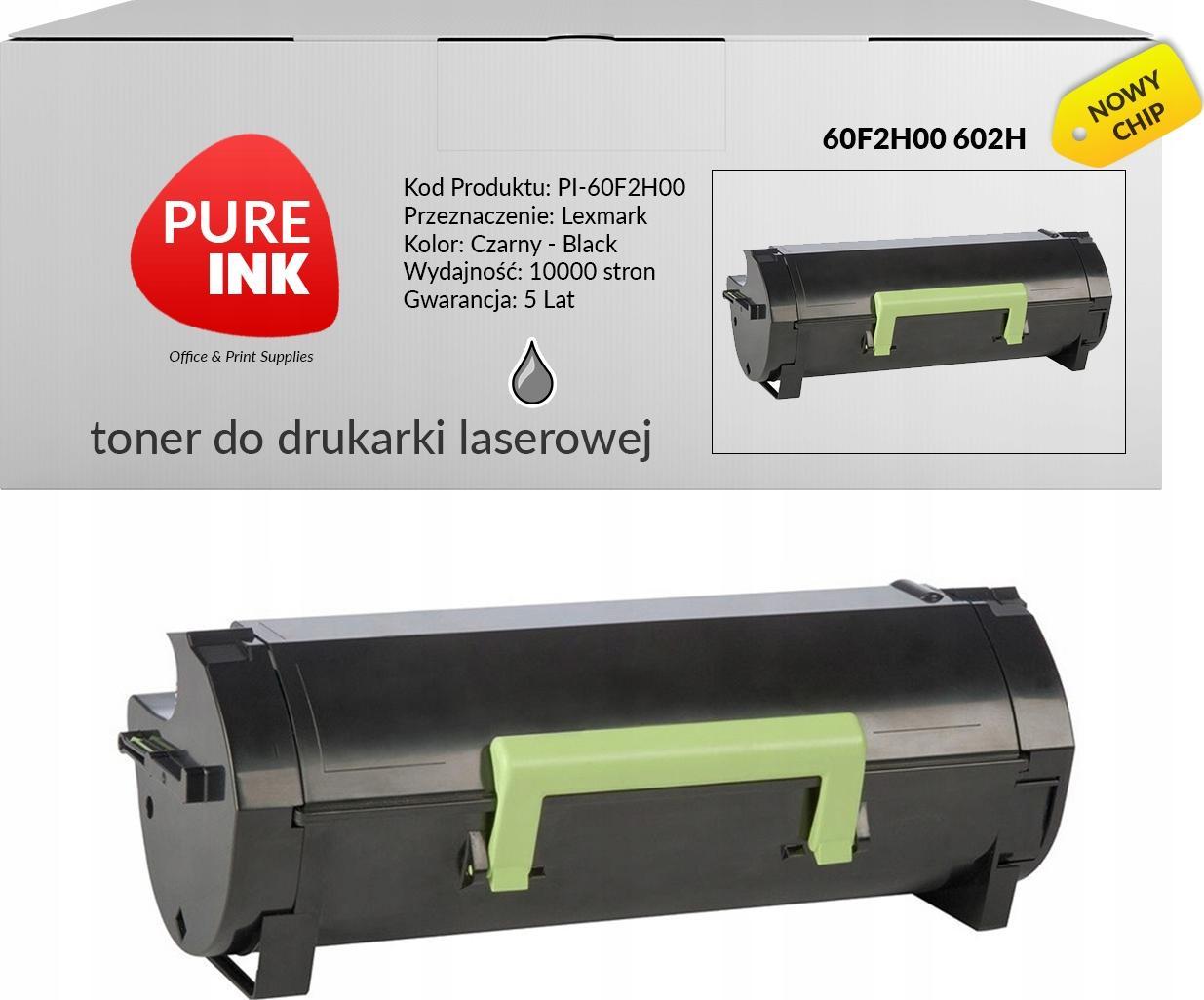 Toner Pureink Black Zamiennik 60F2H00