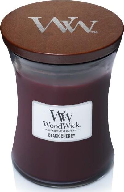 WoodWick Świeca w szkle WoodWick średnia Black Cherry 92100E (114mm x 98mm)