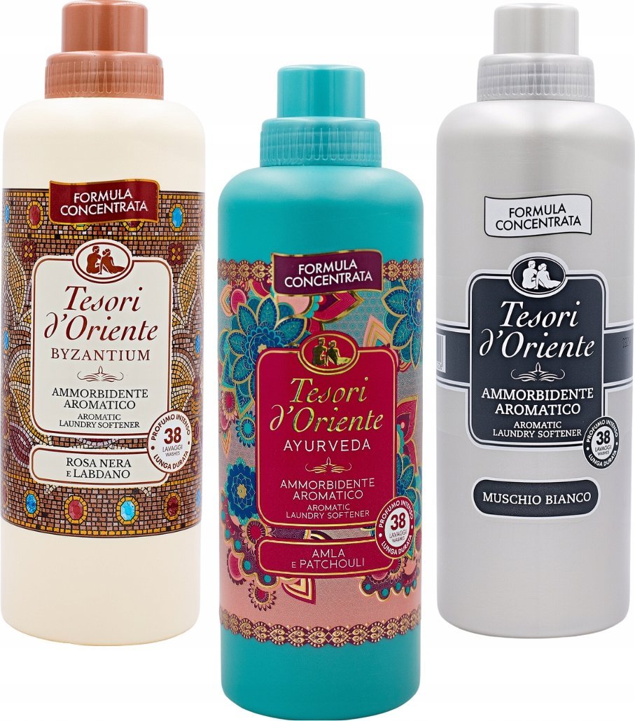 Zestaw Tesori d'Oriente 3x Płyn do płukania tkanin 760 ml - BAM