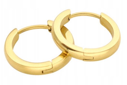 KOLCZYKI MIEDZIANE MODNE KLASYCZNE K01 ZŁOTE