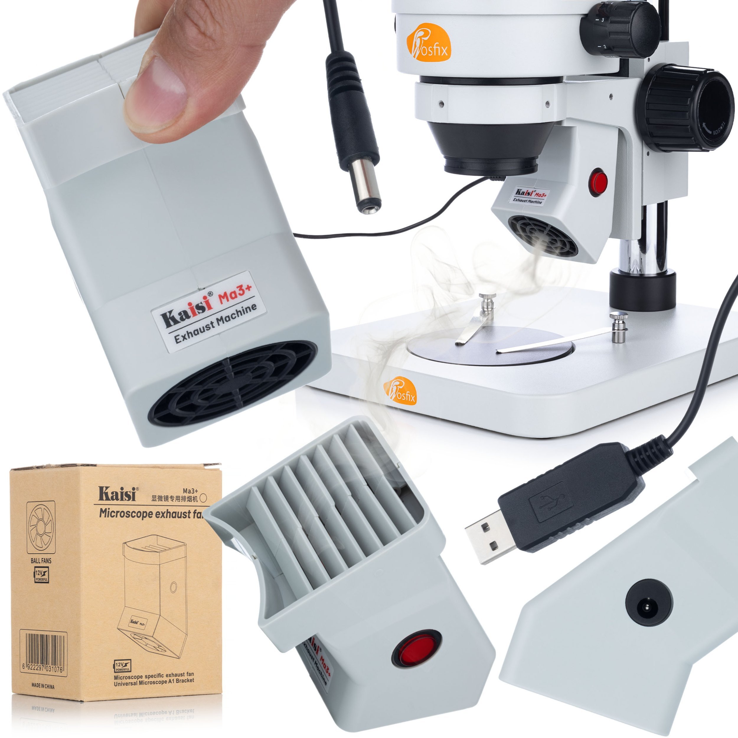 ODCIĄG OPARÓW POCHŁANIACZ DYMU LUTOWNICZEGO DO MIKROSKOPU STEREOSKOPOWEGO