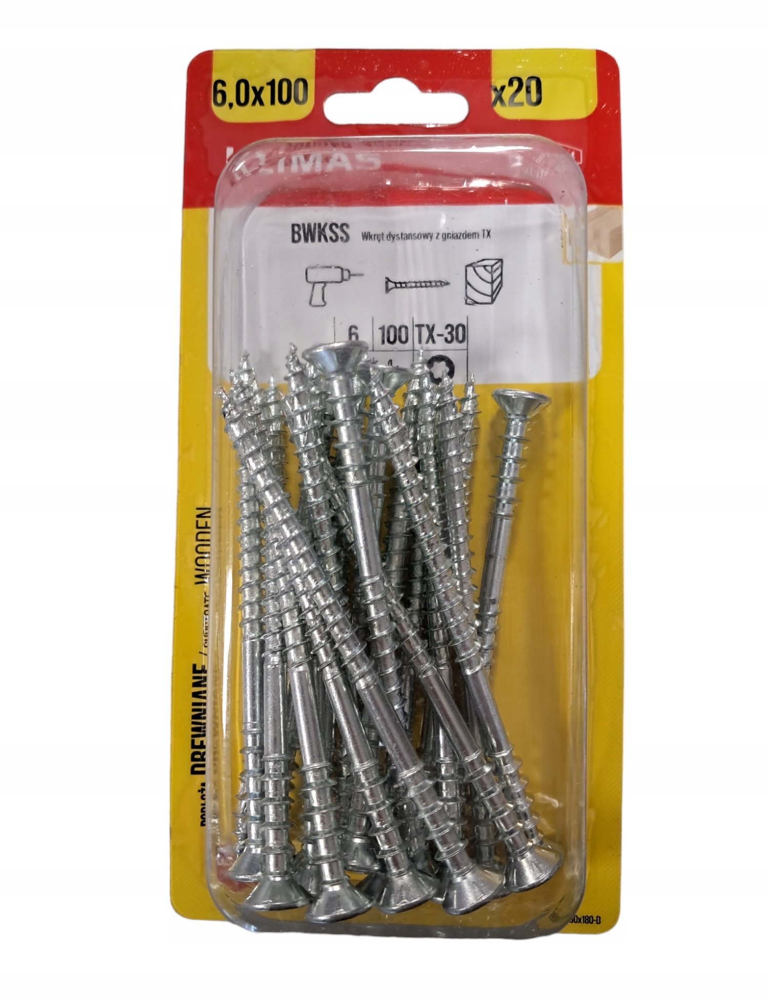 WOOD SCREWS REG TORXWKSS 6.0X100 20PCS