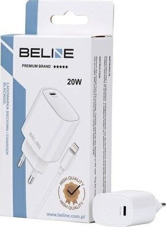 Ładowarka Beline Ładowarka sieciowa 20W USB-C+kabel Lightning