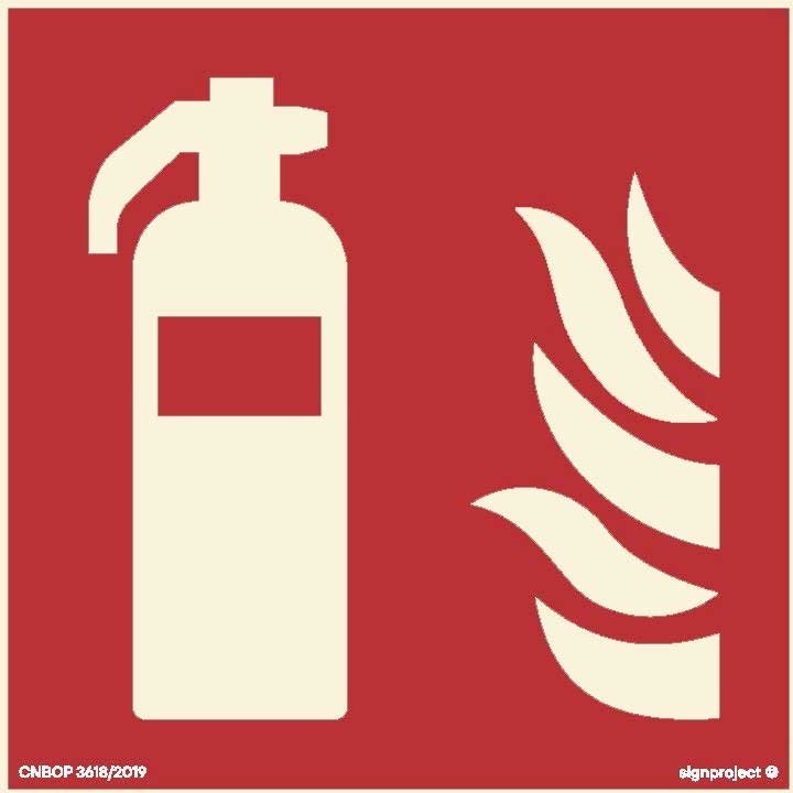 Doerr Gaśnica Znak 10X10 Płyta Znak Świecący Luminescenc Libres Polska Sp Bf001_100X100_Ps 5904937067981