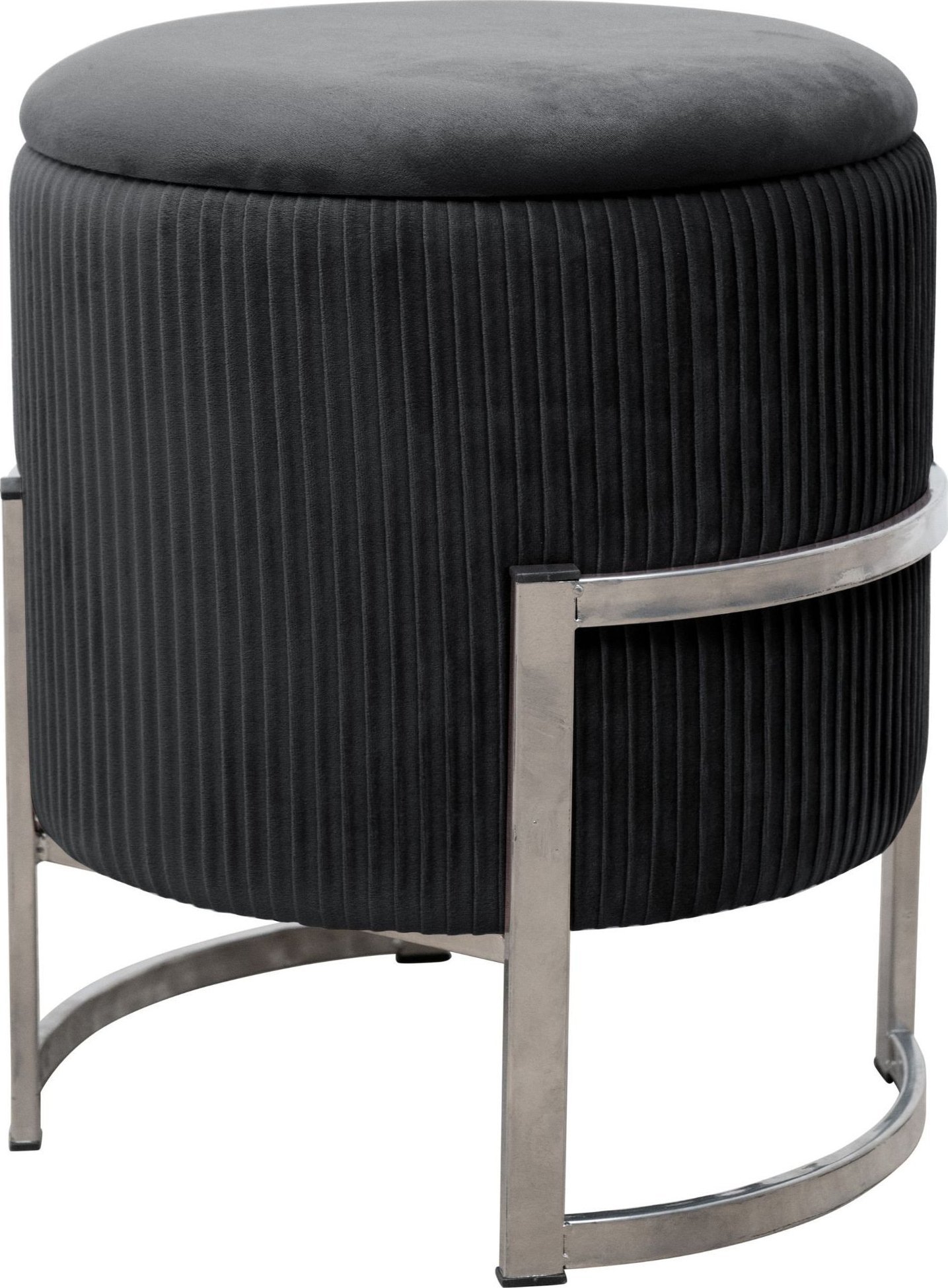 Fabryka Mebli Akord Pufa otwierana z pojemnikiem welurowa PORTO Czarna