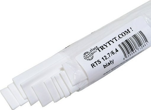 Trytyt 10x Koszulka termokurczliwa RTS 12,7/6,4 biała