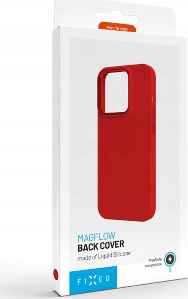 Fixed Fixed | MagFlow | Back cover | Apple | iPhone 15 Plus | Liquid silicon | Red