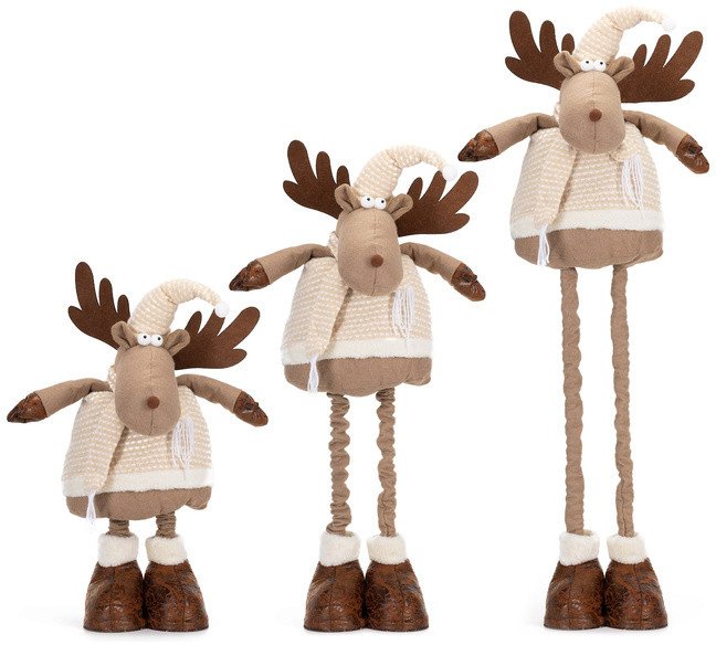 Świąteczny renifer 110 cm ozdoba pod choinkę figurka dekoracja bożonarodzeniowa UNIWERSALNY