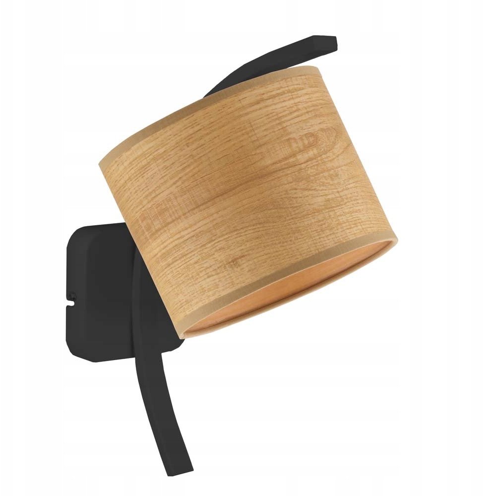 Kinkiet do sypialni TEKSAS ECO abażur fornir LED