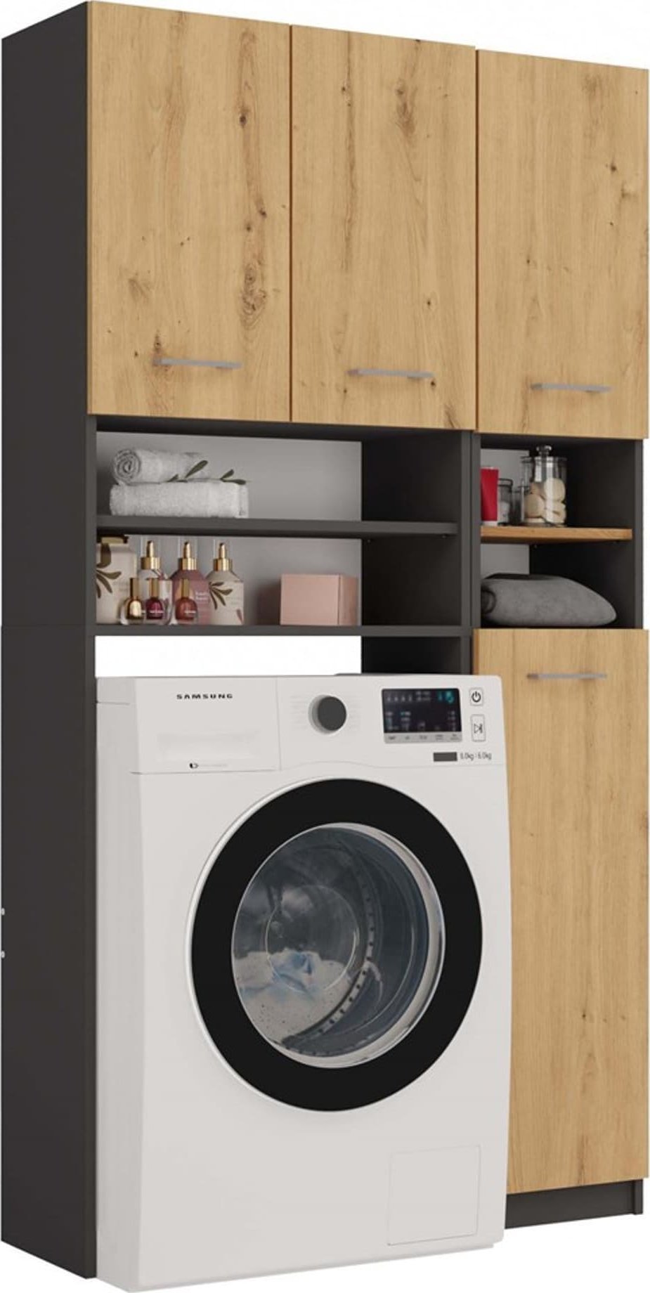 Topeshop Zestaw łazienkowy Marpol MARPOL ANTRACYT ARTISAN