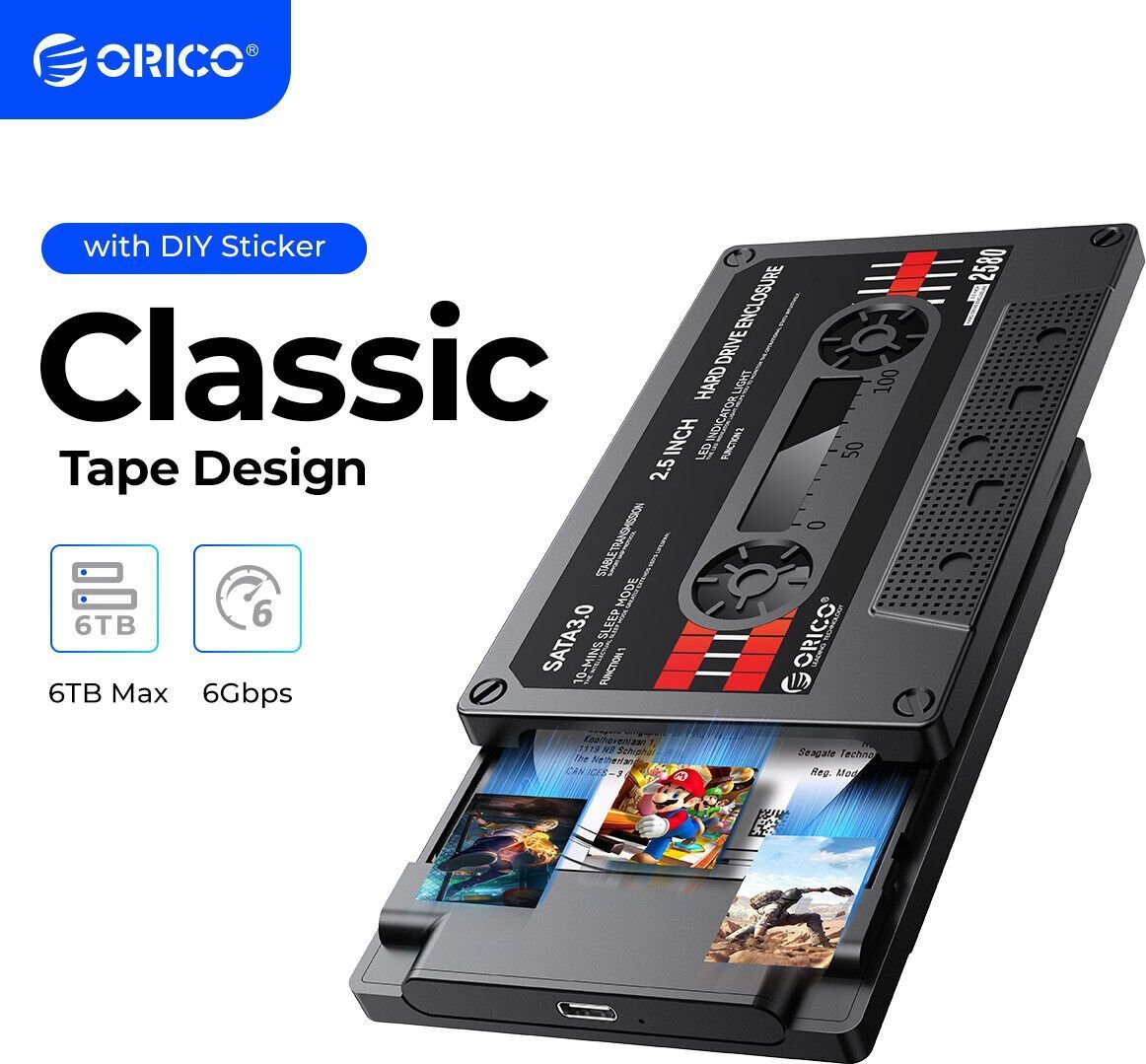 Orico 2.5" HDD dėklas ORICO 2580U3, USB3.0