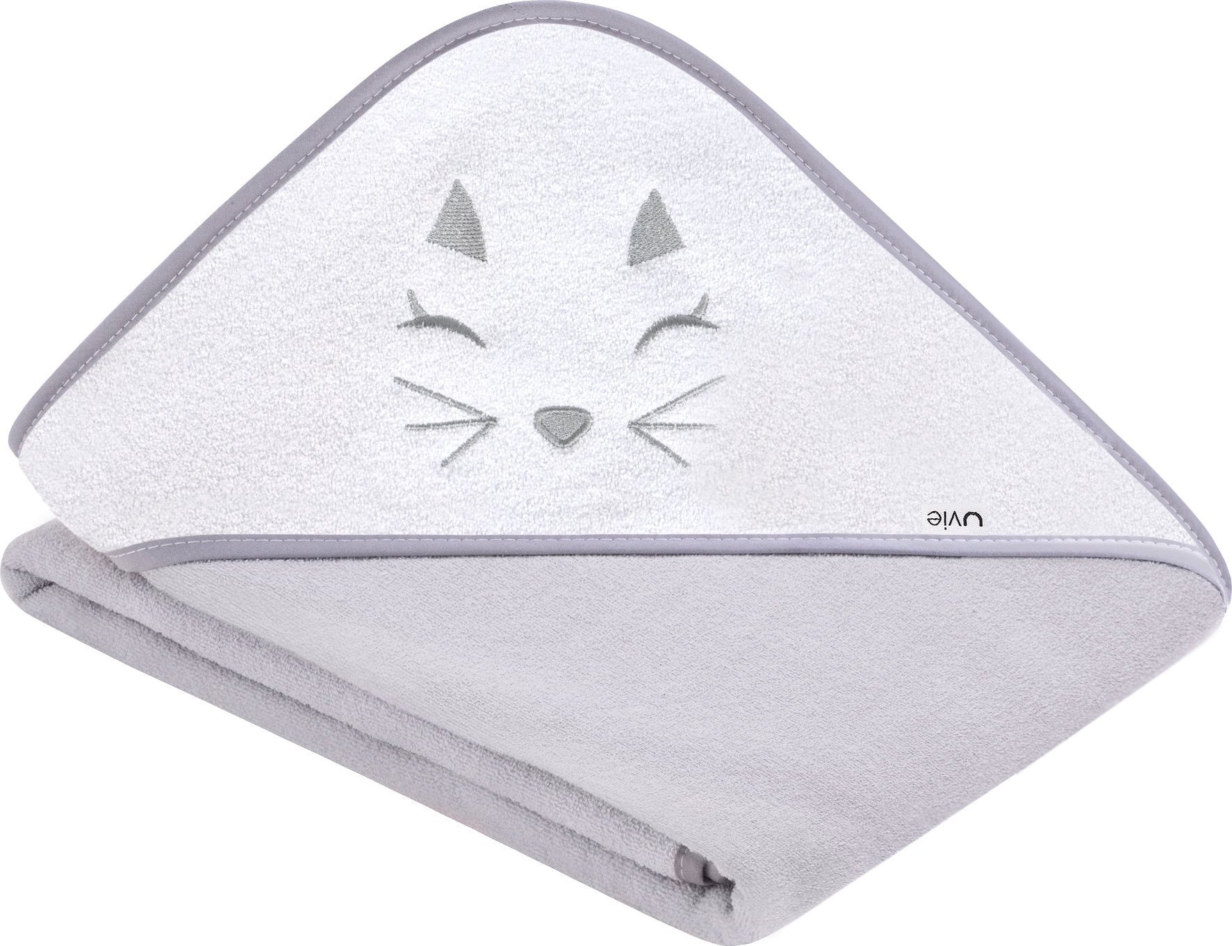 UVIE Okrycie kąpielowe termofrota 100x100 szary Kotek