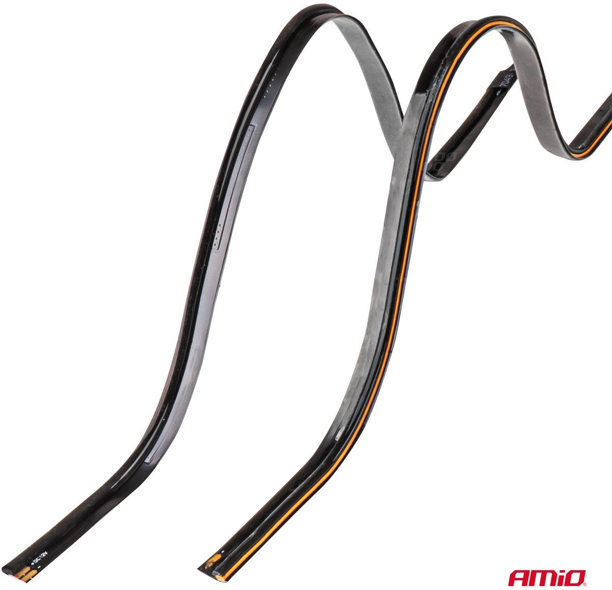 Paski led do samochodu boczne pomarańczowe 2x30cm 12v amio-04574