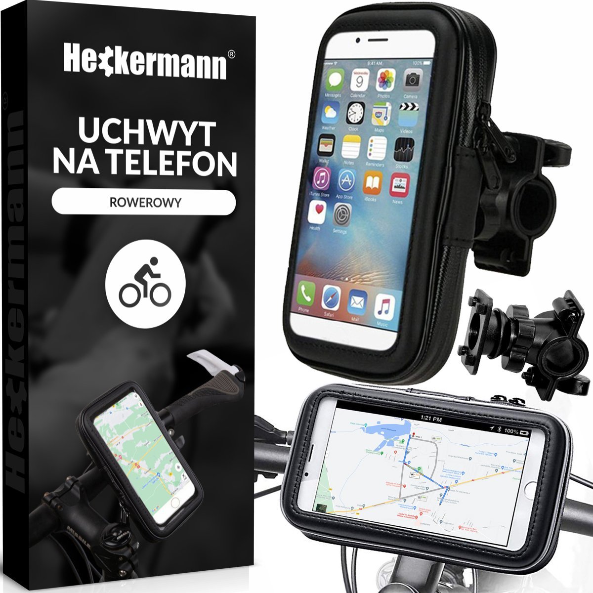 Heckermann Torba Na Telefon Do Motoru Roweru 5,5 Cala Heckermann Bk1 Small
