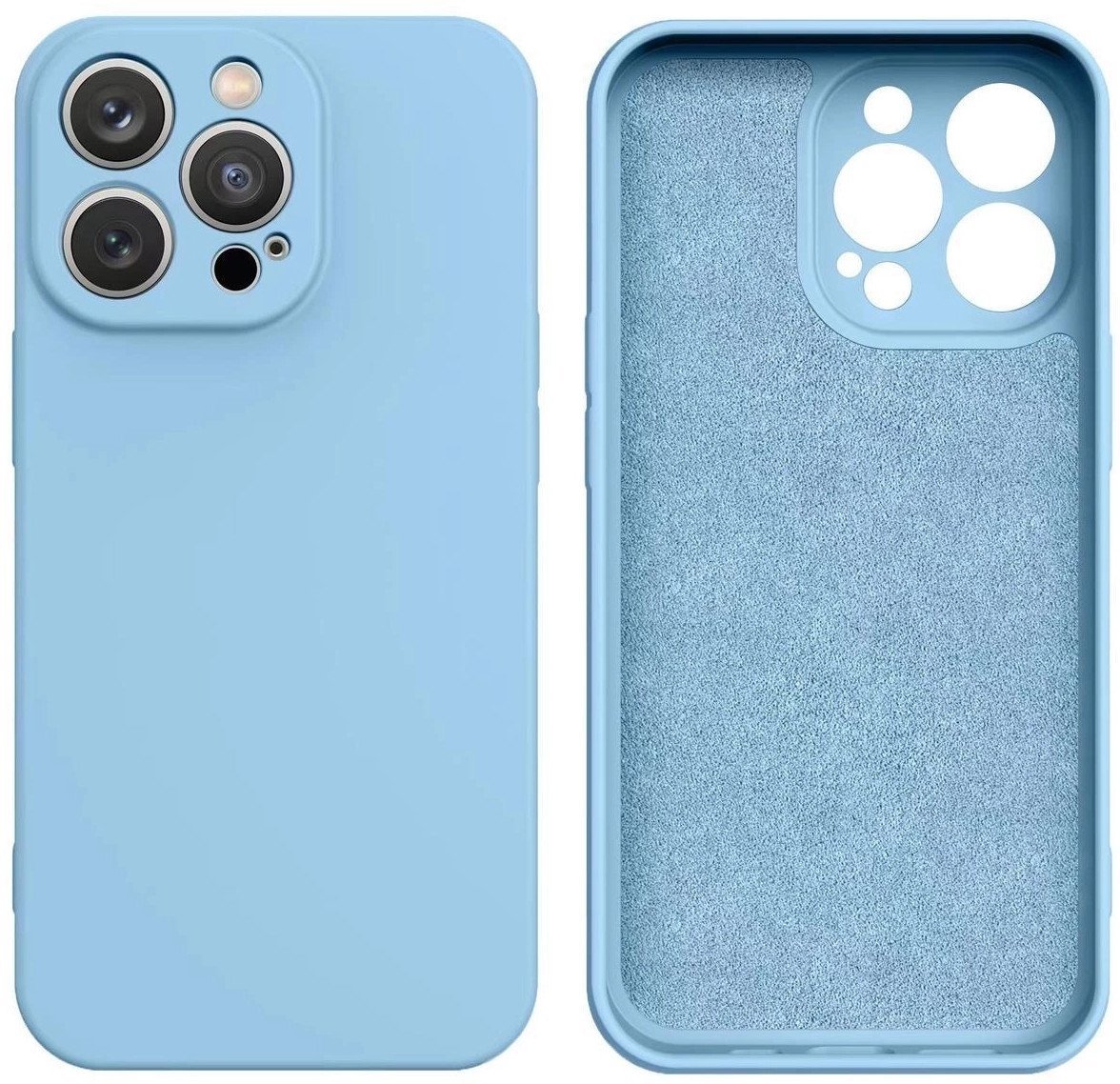 Etui Silicone Case na iPhone 16e - niebieskie